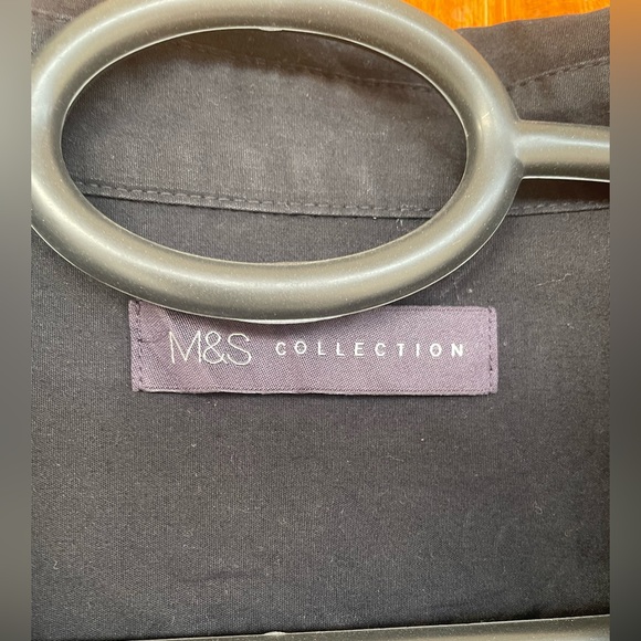 M&S black button down shirt. Size 20. Mildly used - Picture 3 of 4